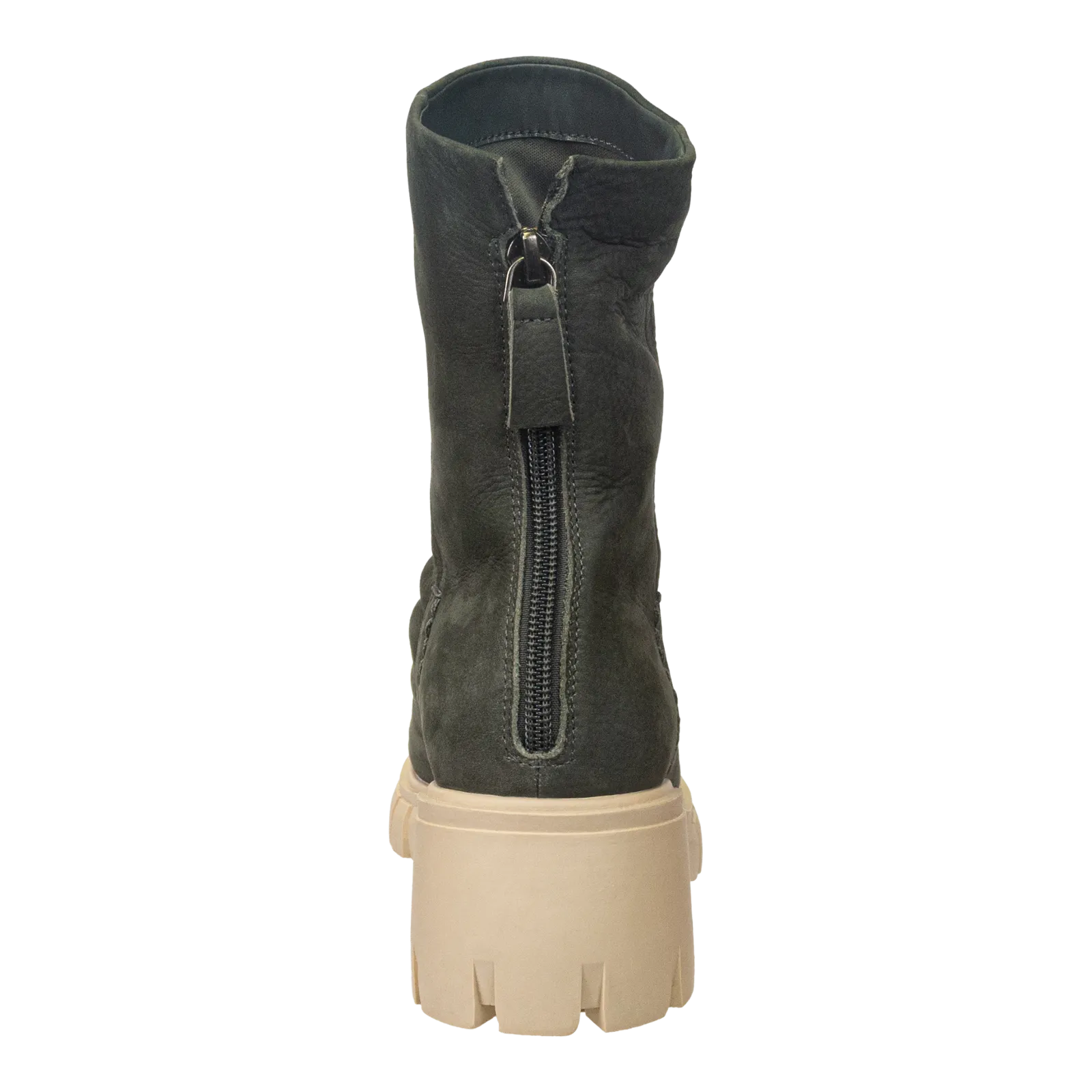 NAKED FEET - PROTOCOL in GREY MULTI Heeled Mid Shaft Boots