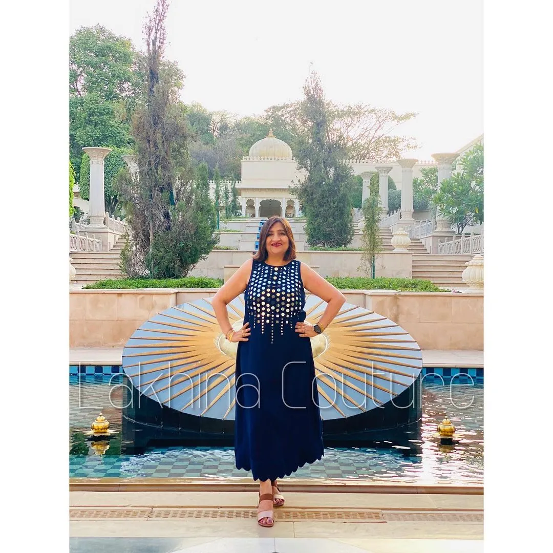 Navy Blue Mirror Midi