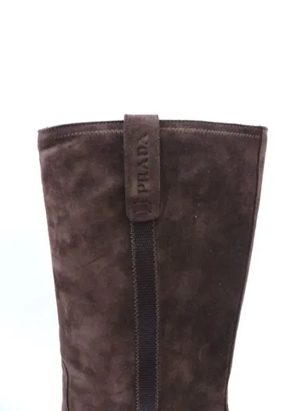 NEW Prada Western Suede Boots Size 41.5 It (11.5 Us)