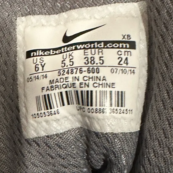 Nike Girls ACG 524876-600) Pink/Black/Grey Boots - Size 6Y