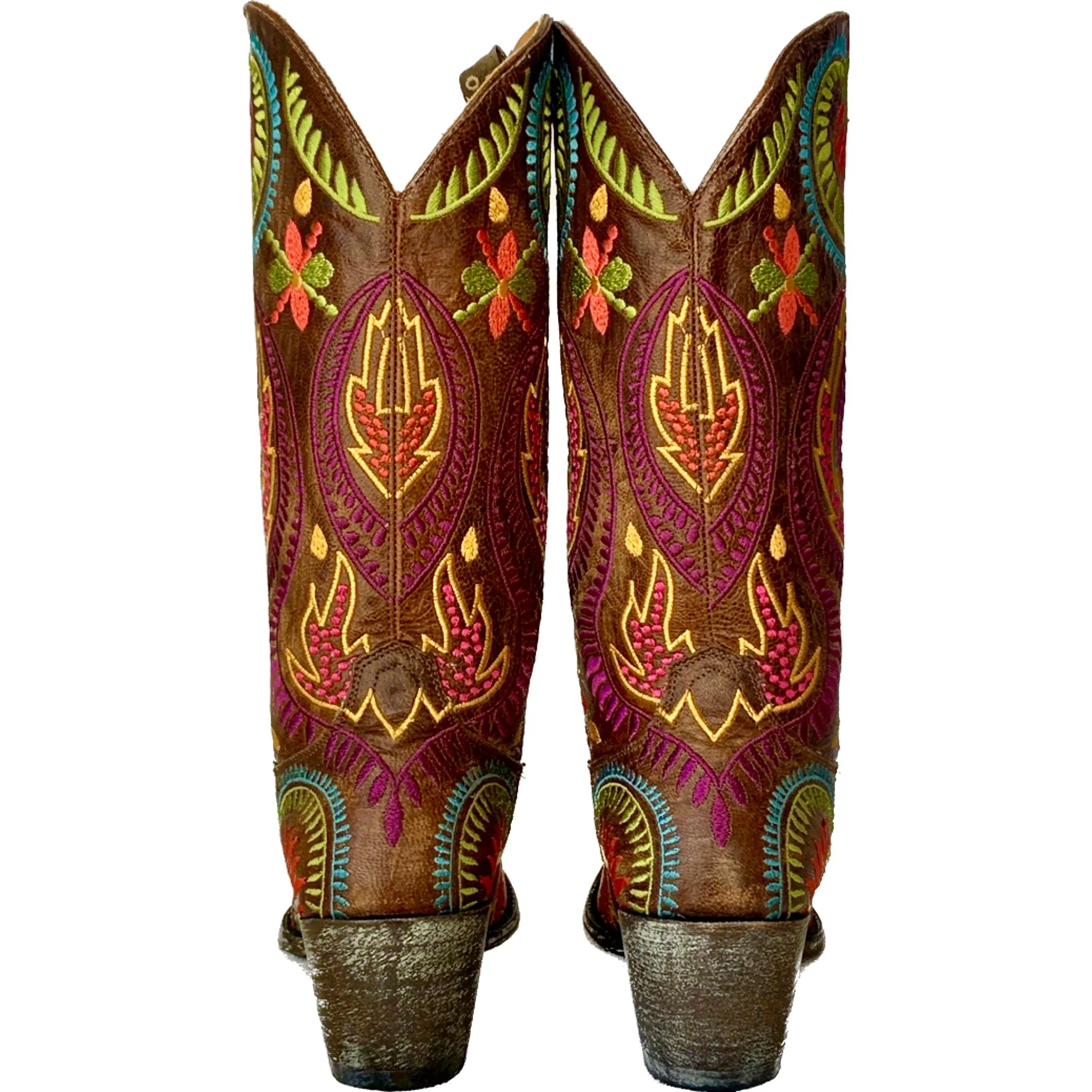 OLD GRINGO The Tiegan Brass Brown Multicolored Cowgirl Cowboy Western Boots