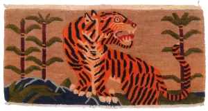 Pair of Antique Tibetan Tiger Rugs