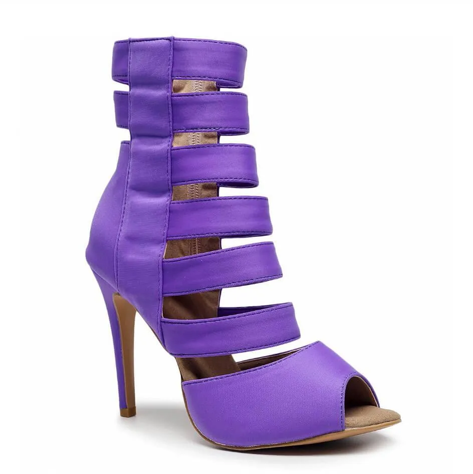 Parade - Purple Lycra - Suede Sole - Dance Floor Only