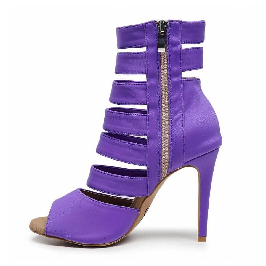 Parade - Purple Lycra - Suede Sole - Dance Floor Only