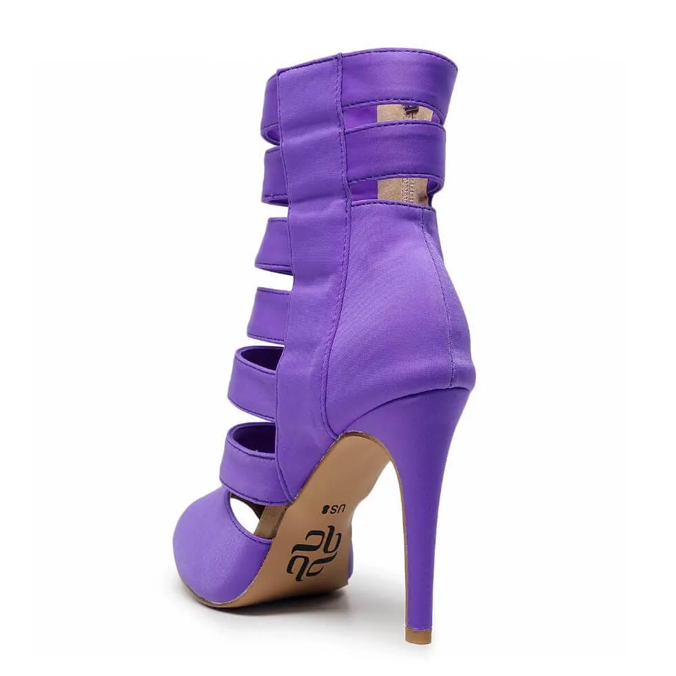 Parade - Purple Lycra - Suede Sole - Dance Floor Only