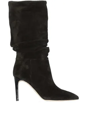 Paris Texas slouchy suede 85mm ankle boots