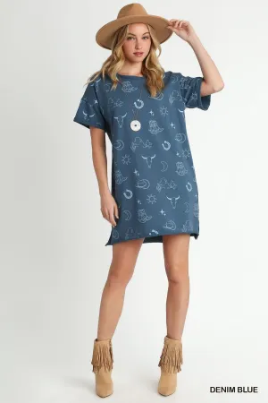 Perfect for the Rodeo Denim Blue Dress