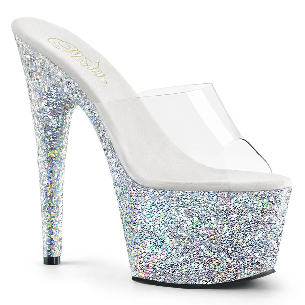 Pleaser Adore 701LG Holographic Silver