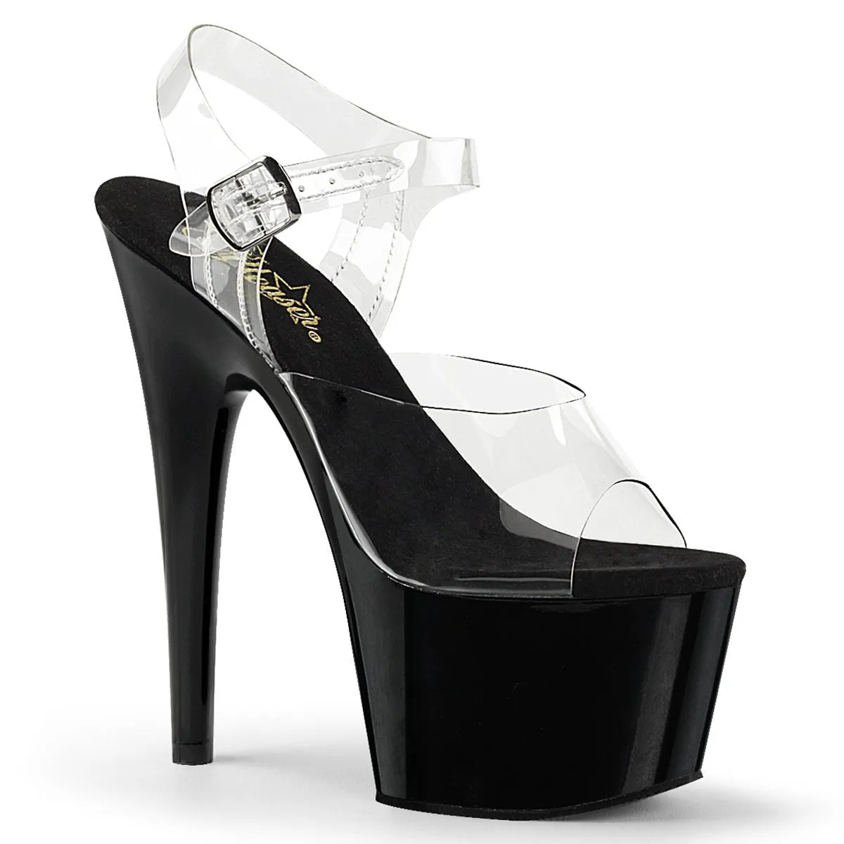 Pleaser Adore 708 Black/Clear