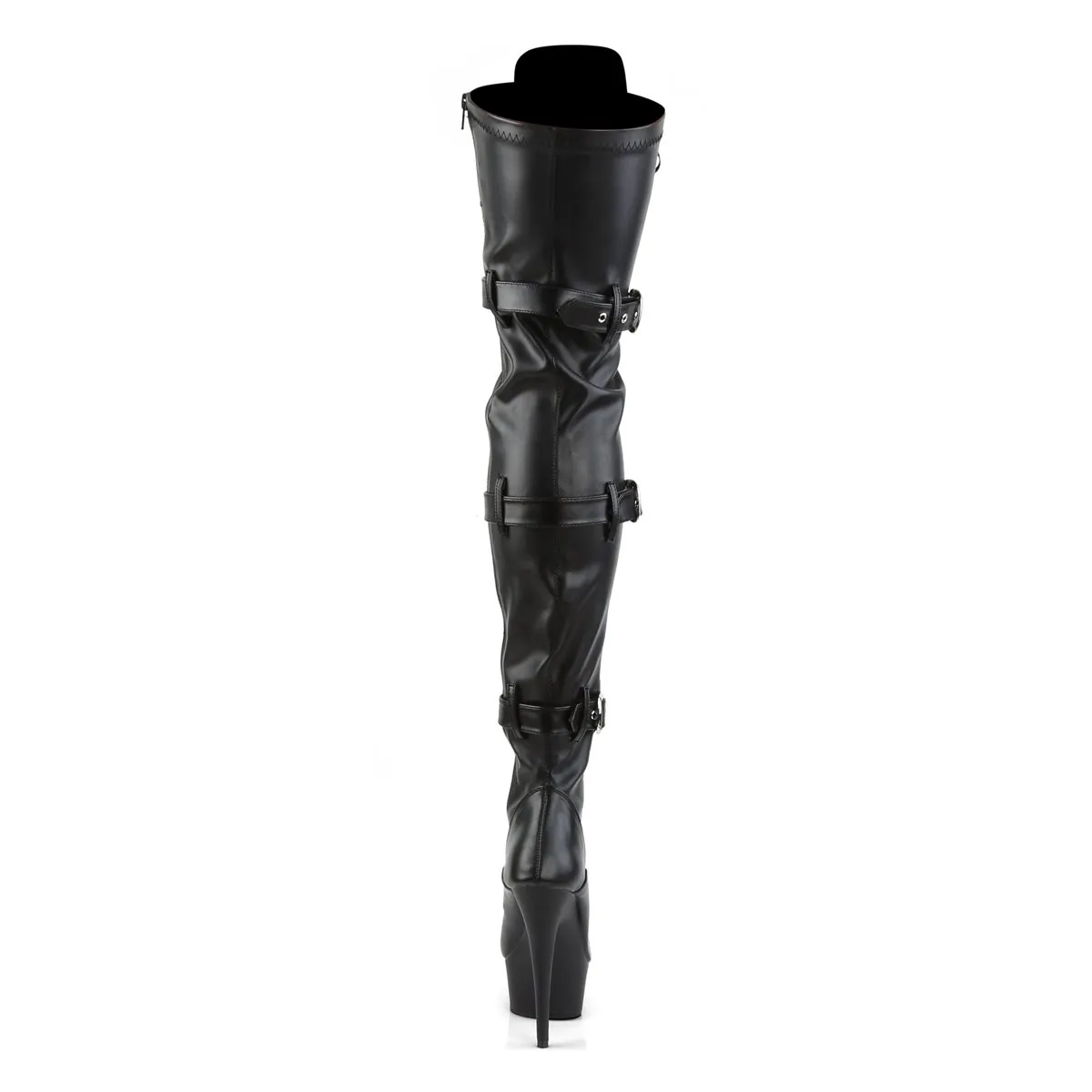 Pleaser Delight-3028-Black-Size 6-Clearance