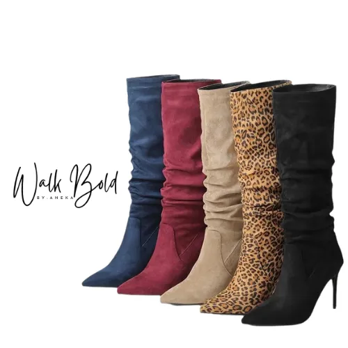 Preorder Suede Pointed High Heel Boots (ETA 11/4-11-11)