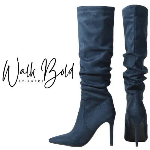 Preorder Suede Pointed High Heel Boots (ETA 11/4-11-11)