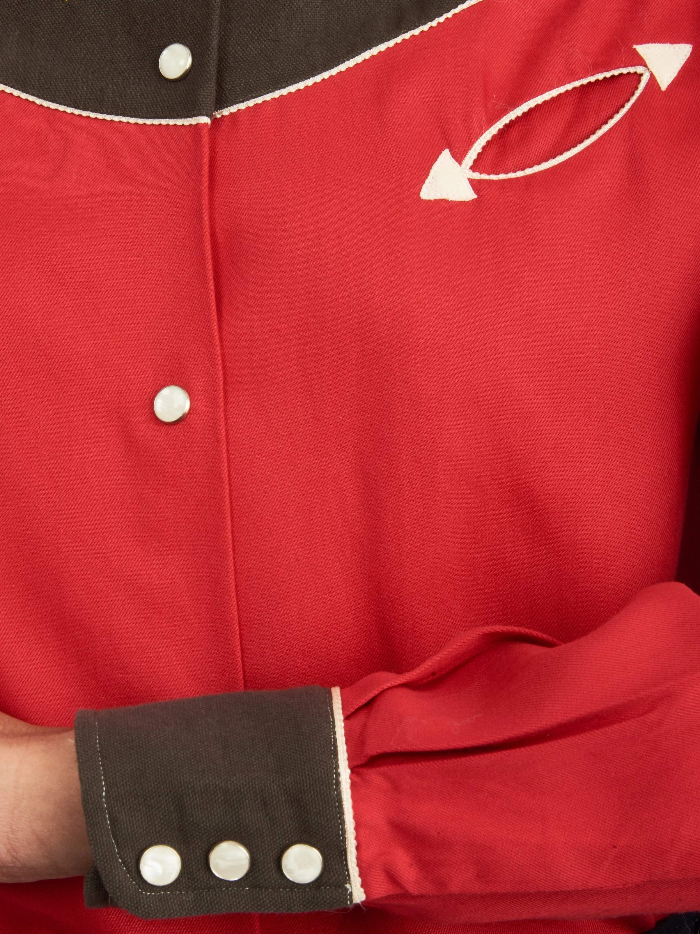 Red Jumper Western Shirt
