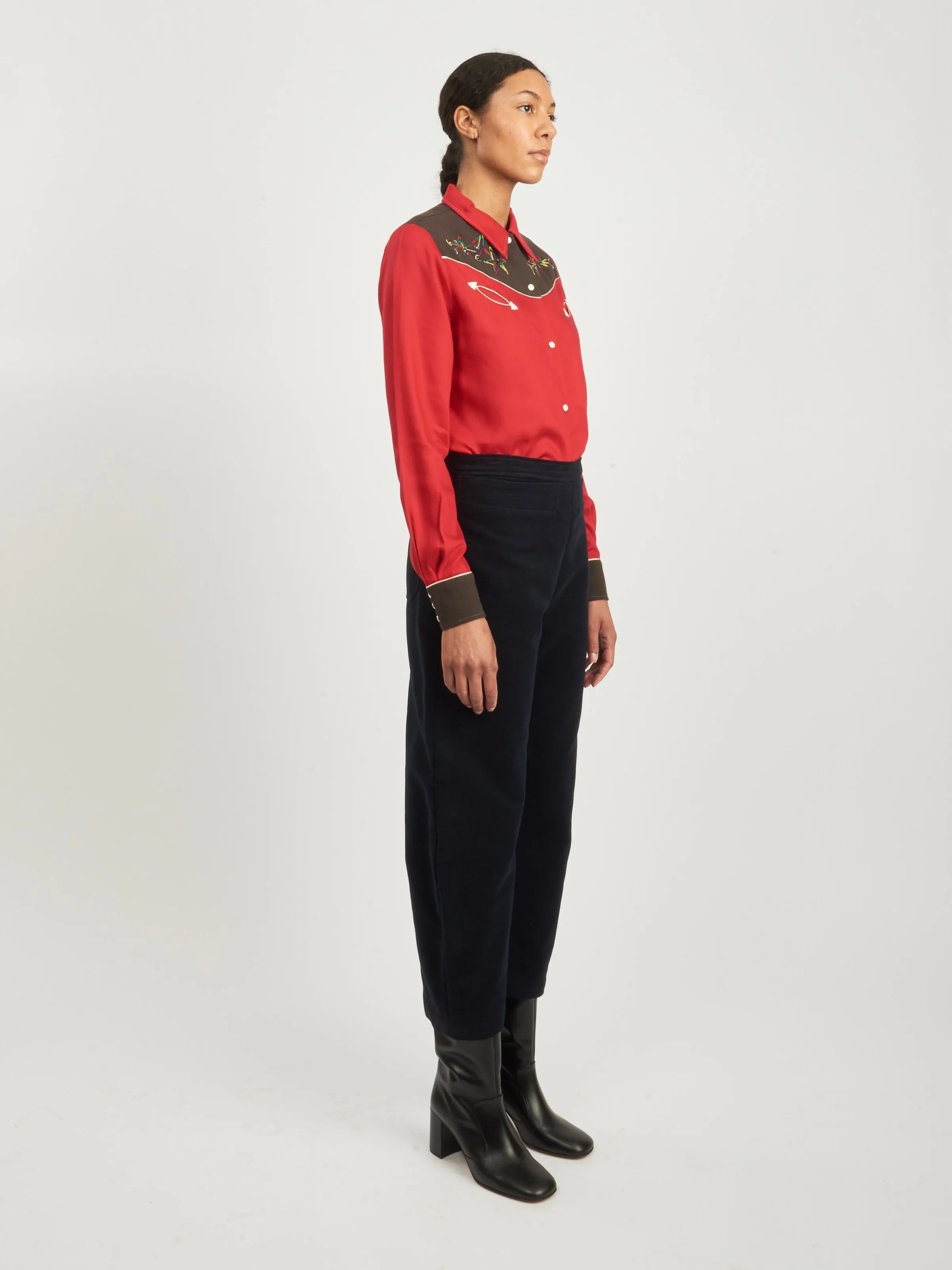 Red Jumper Western Shirt
