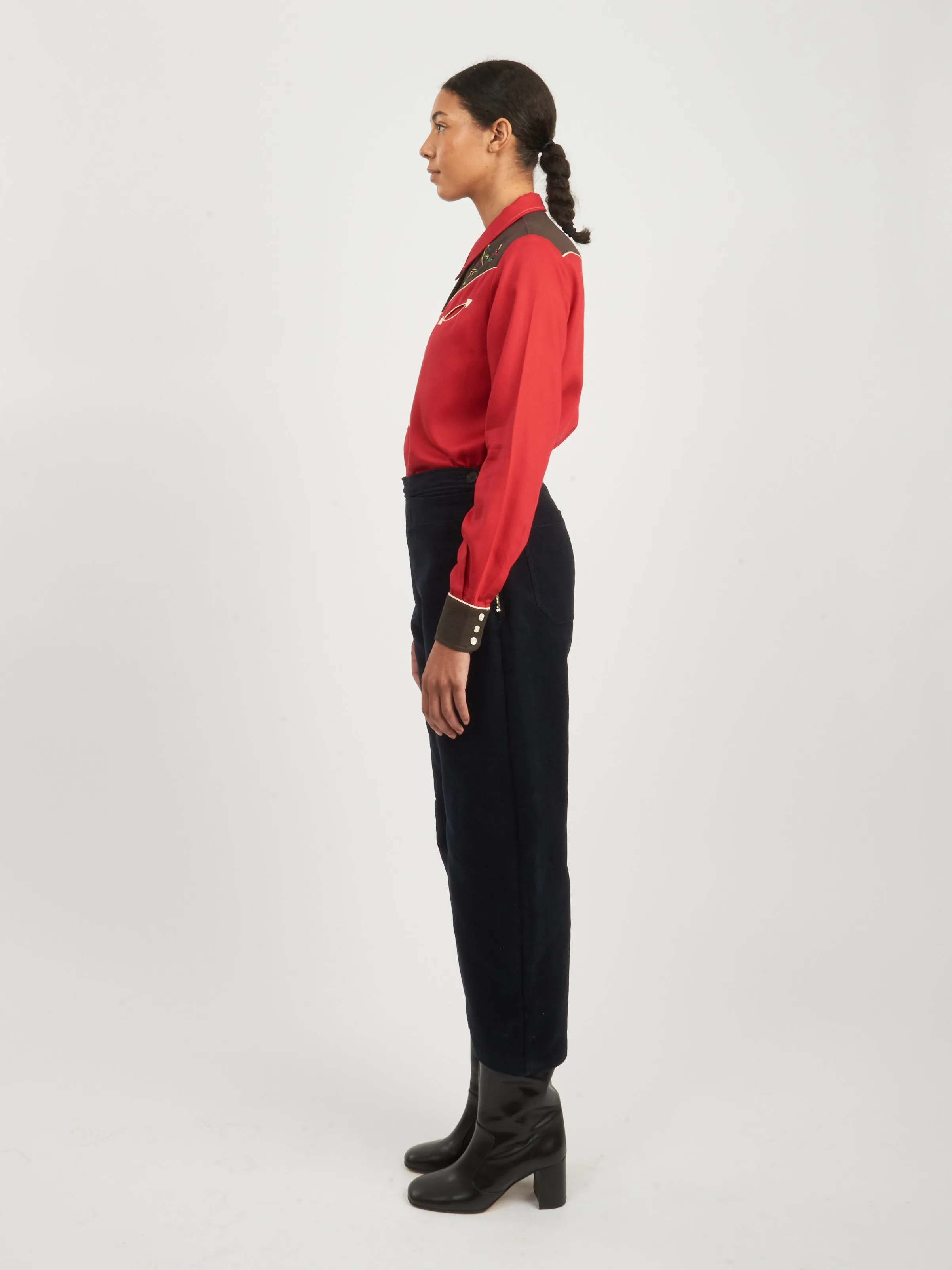 Red Jumper Western Shirt