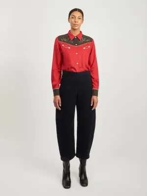 Red Jumper Western Shirt