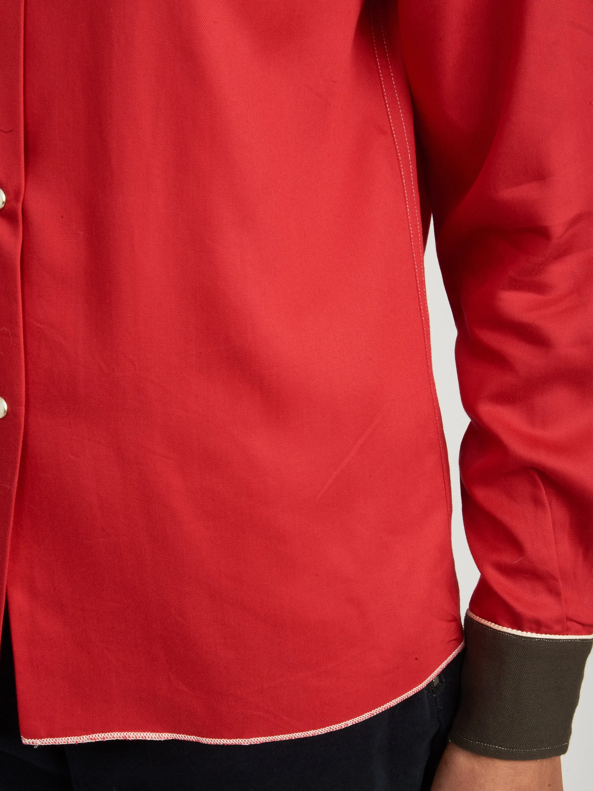 Red Jumper Western Shirt