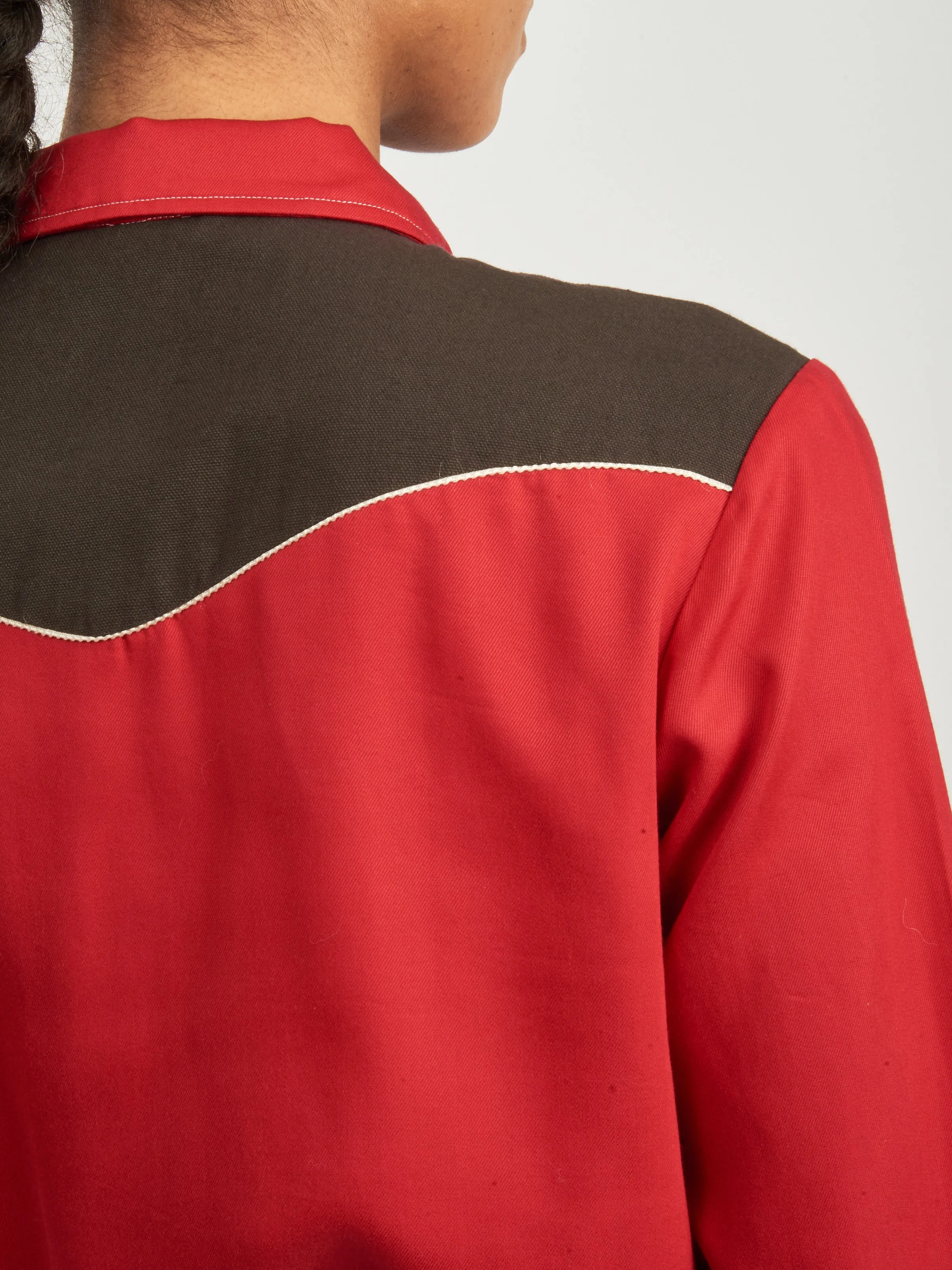 Red Jumper Western Shirt