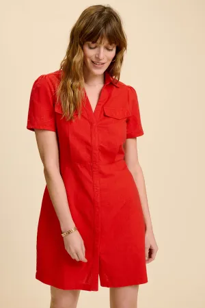 REEF - Robe cerise en coton lin