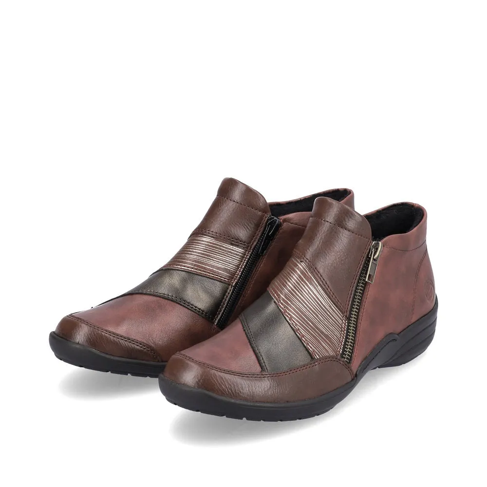 Remonte High Cut Shoe Burguandy/Multi