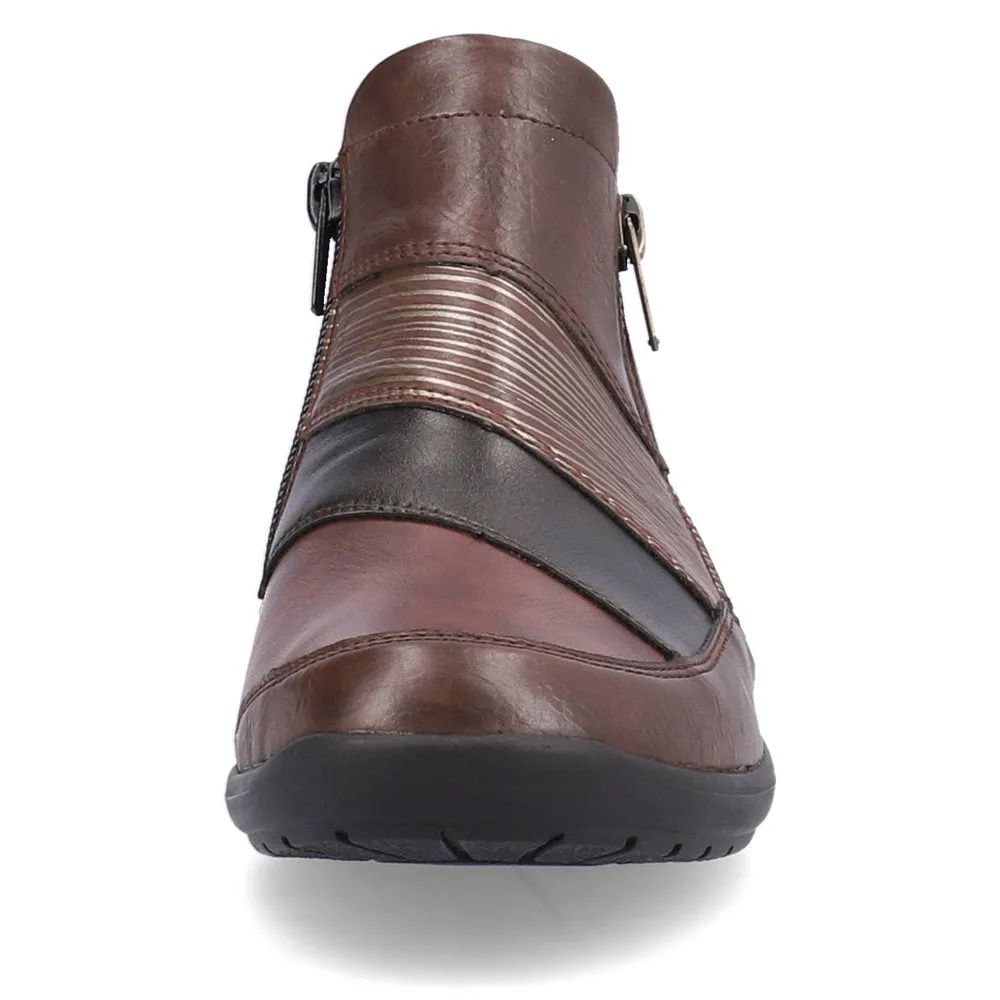 Remonte High Cut Shoe Burguandy/Multi
