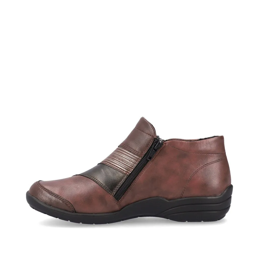 Remonte High Cut Shoe Burguandy/Multi