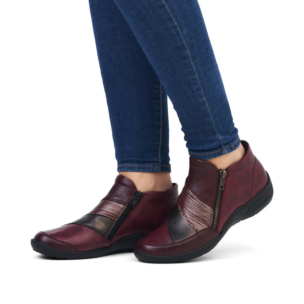Remonte High Cut Shoe Burguandy/Multi