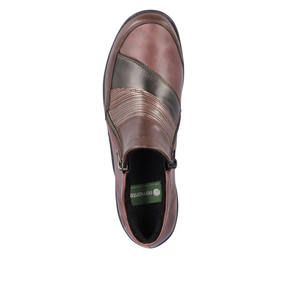 Remonte High Cut Shoe Burguandy/Multi