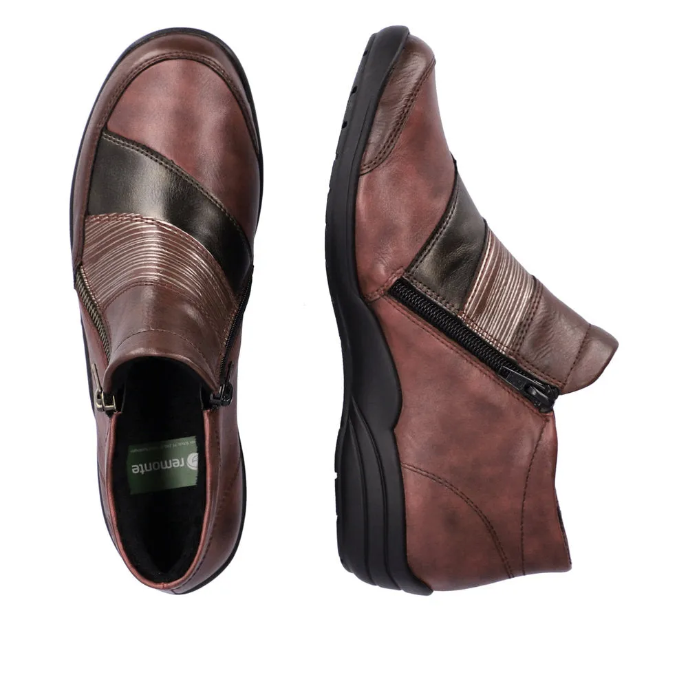 Remonte High Cut Shoe Burguandy/Multi
