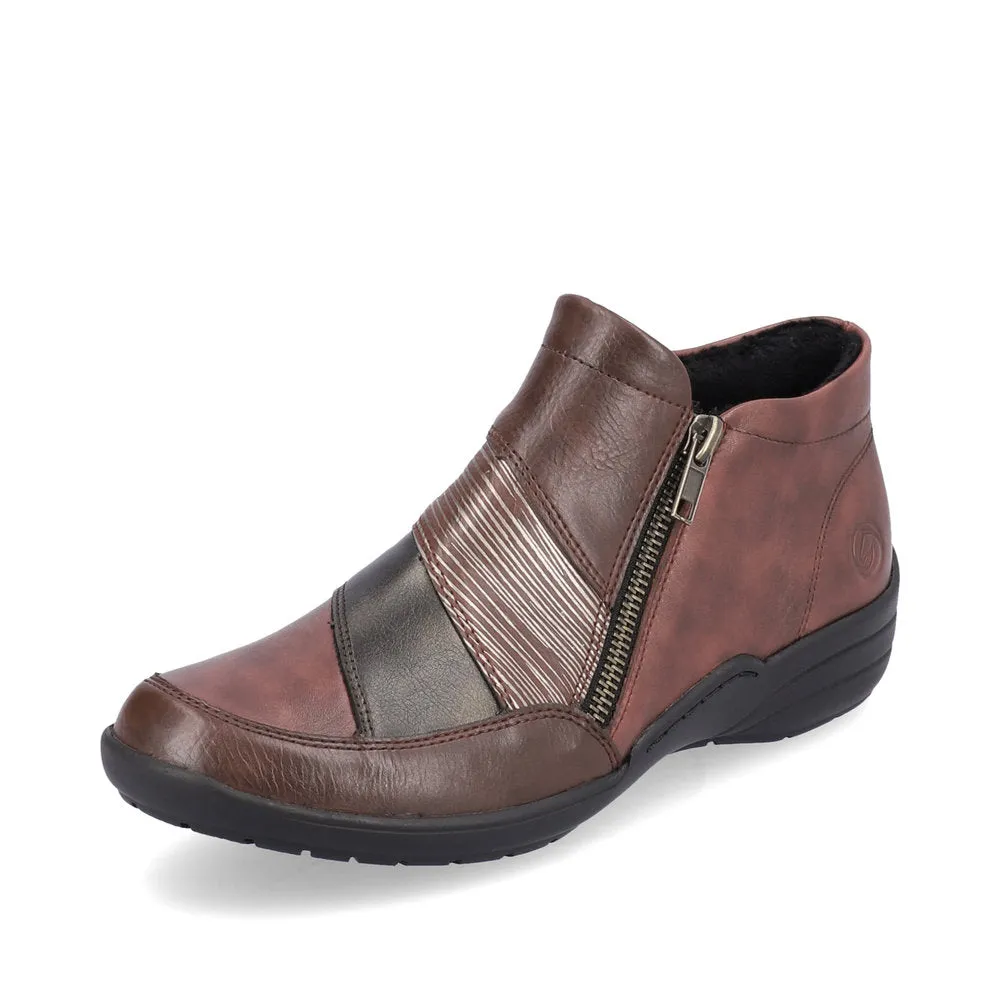 Remonte High Cut Shoe Burguandy/Multi