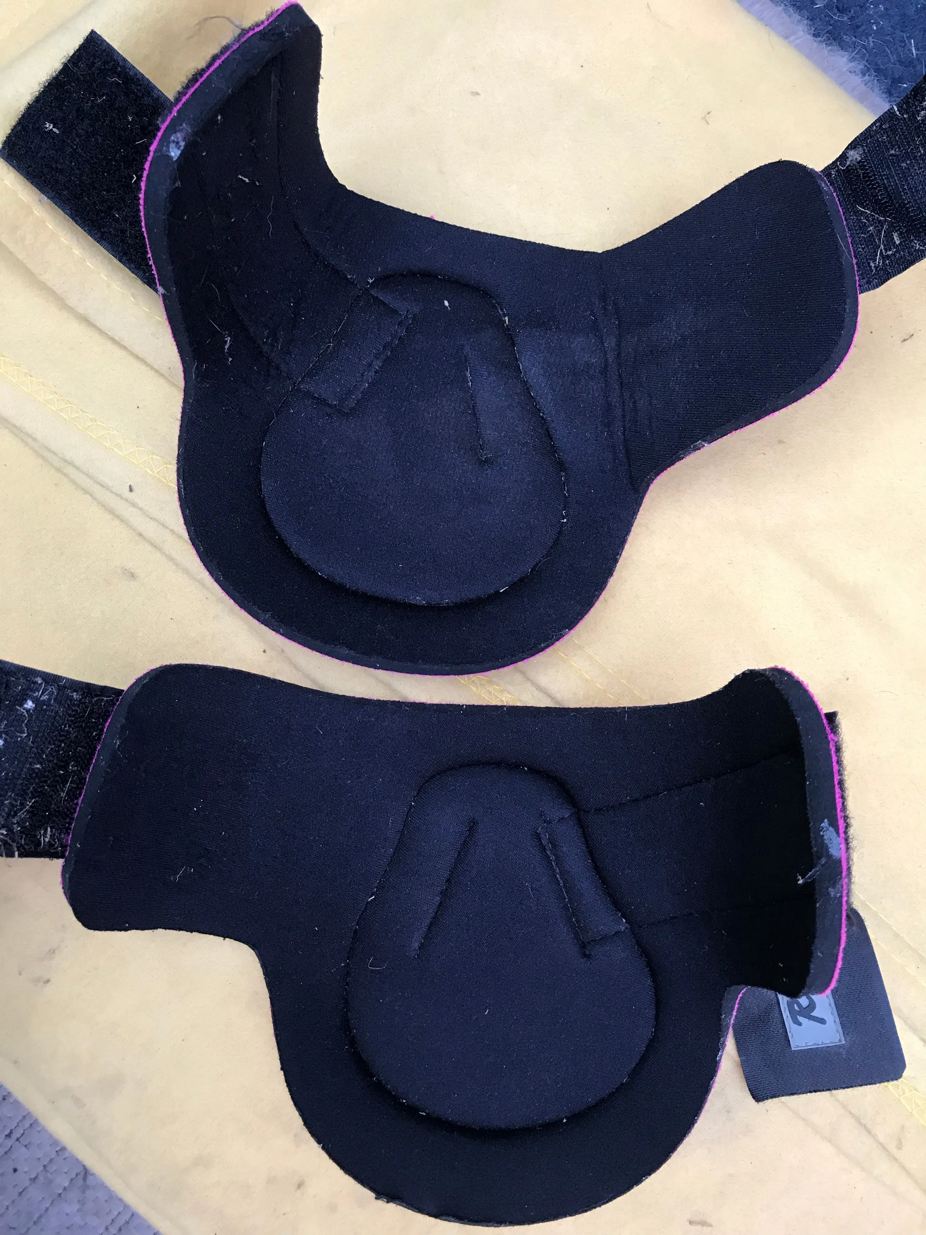 Requisite pink and black fetlock boots size large FREE POSTAGE