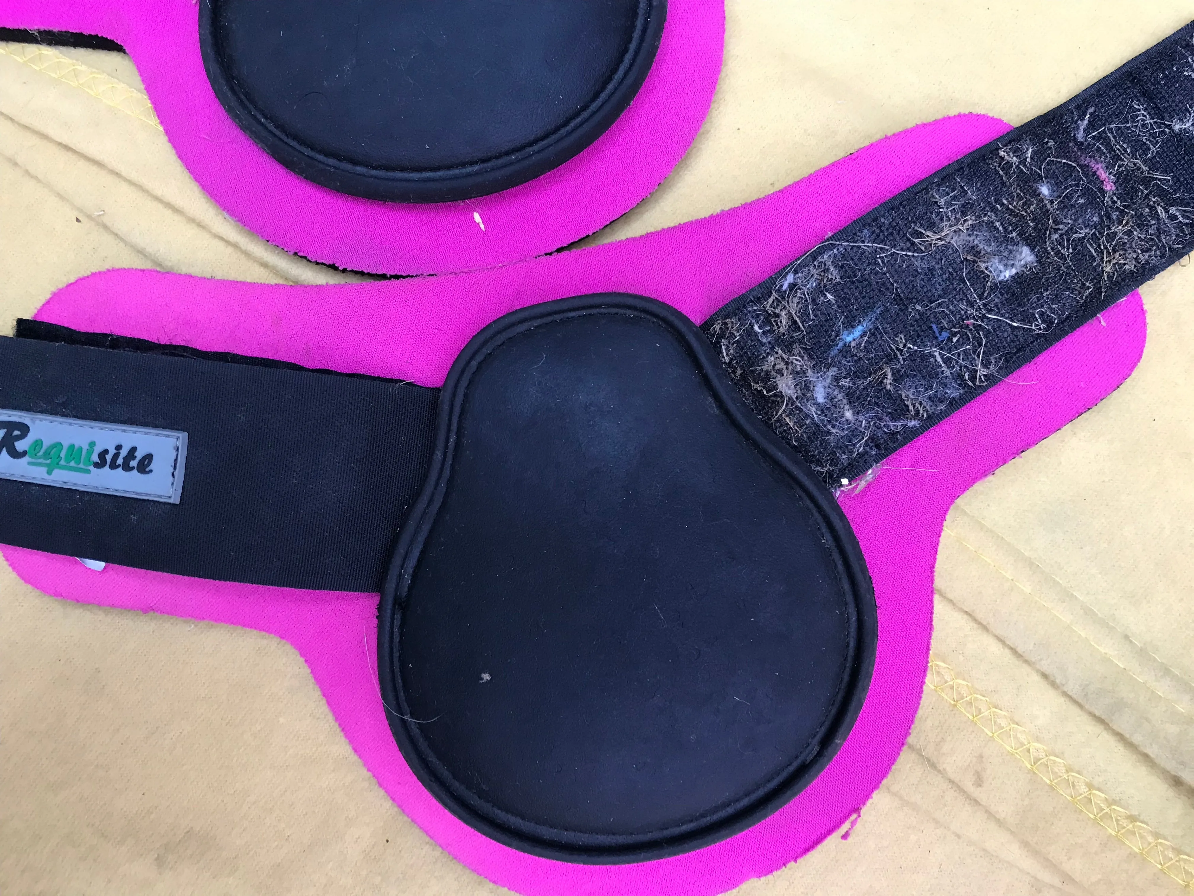 Requisite pink and black fetlock boots size large FREE POSTAGE