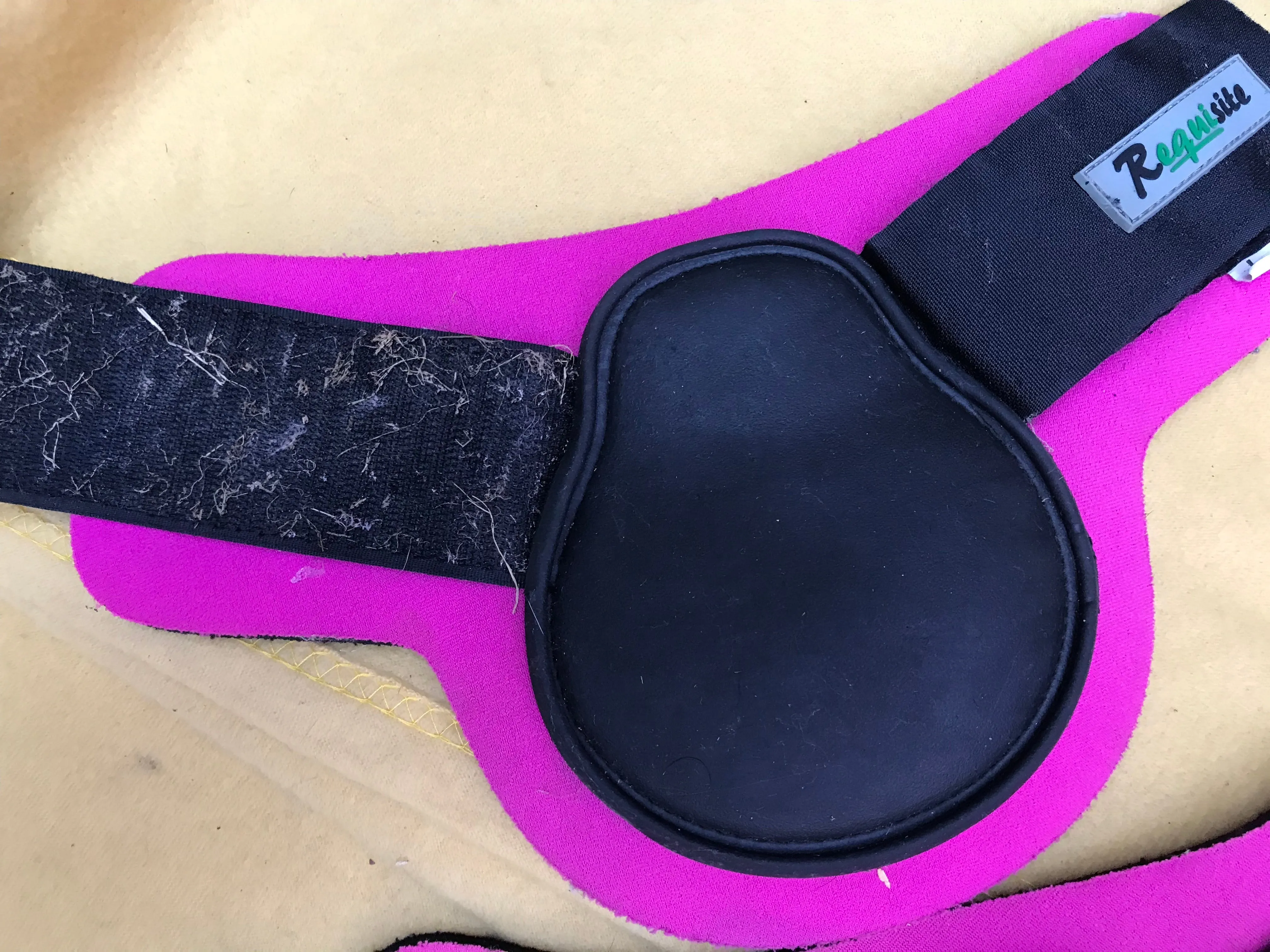 Requisite pink and black fetlock boots size large FREE POSTAGE