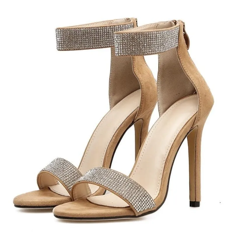 Rhinestone Strap Sandals