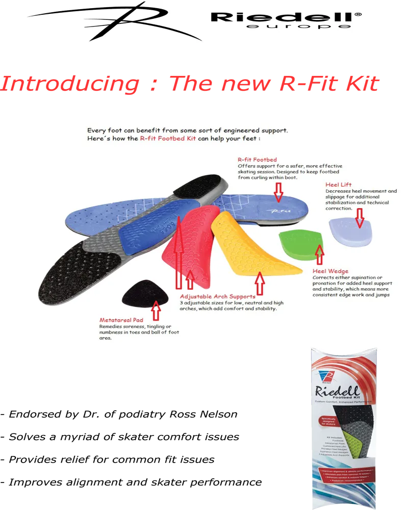 Riedell R-Fit Footbed Kit - All Low Cut Boots & Womens High Top