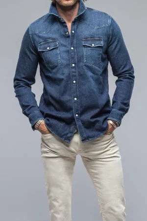 Roper Over-Dyed Western Snap Shirt In Dark Blue