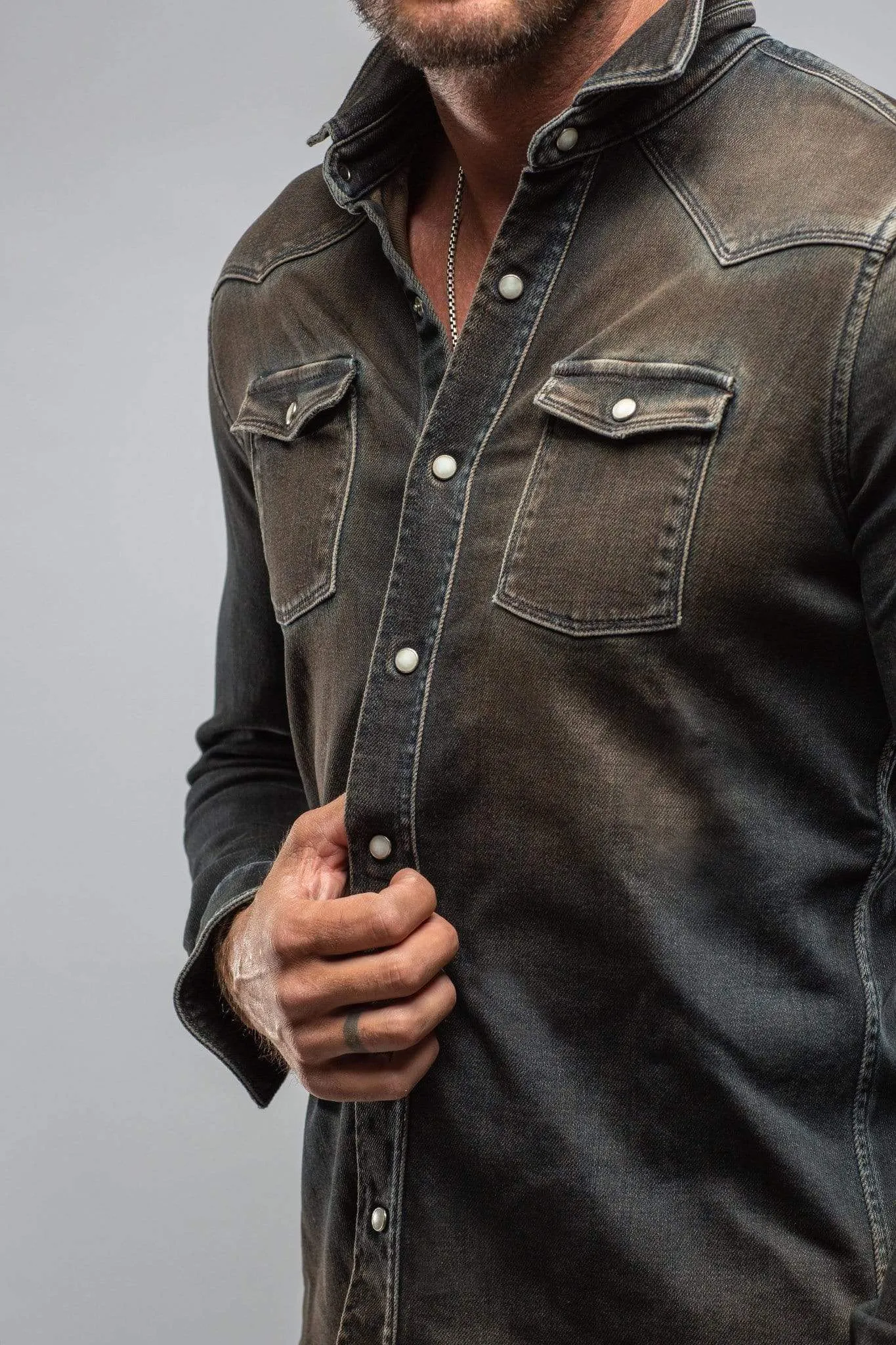 Roper Over-Dyed Western Snap Shirt In Desert