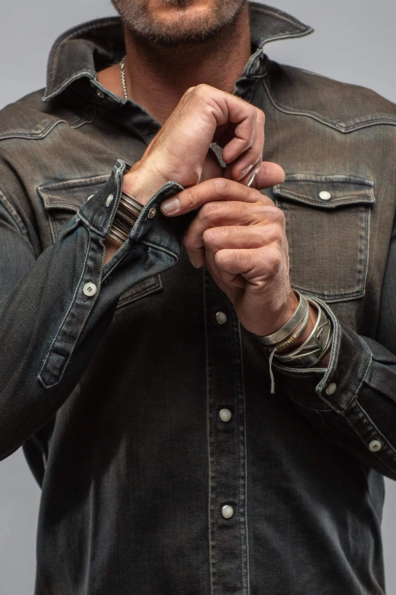Roper Over-Dyed Western Snap Shirt In Desert