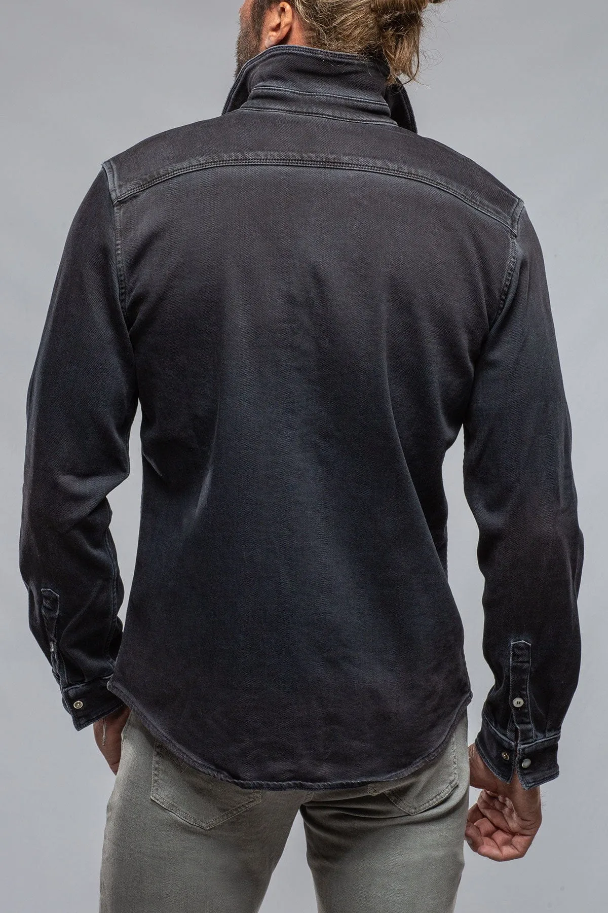 Roper Over-Dyed Western Snap Shirt In Nero