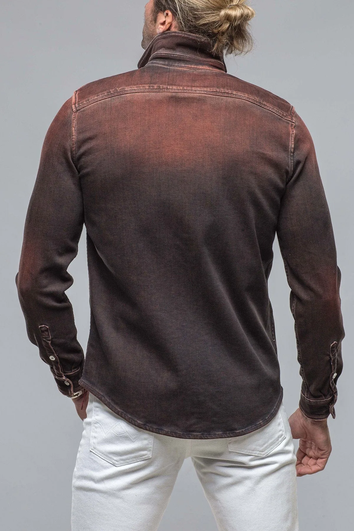 Roper Over-Dyed Western Snap Shirt In Ruggine Rust
