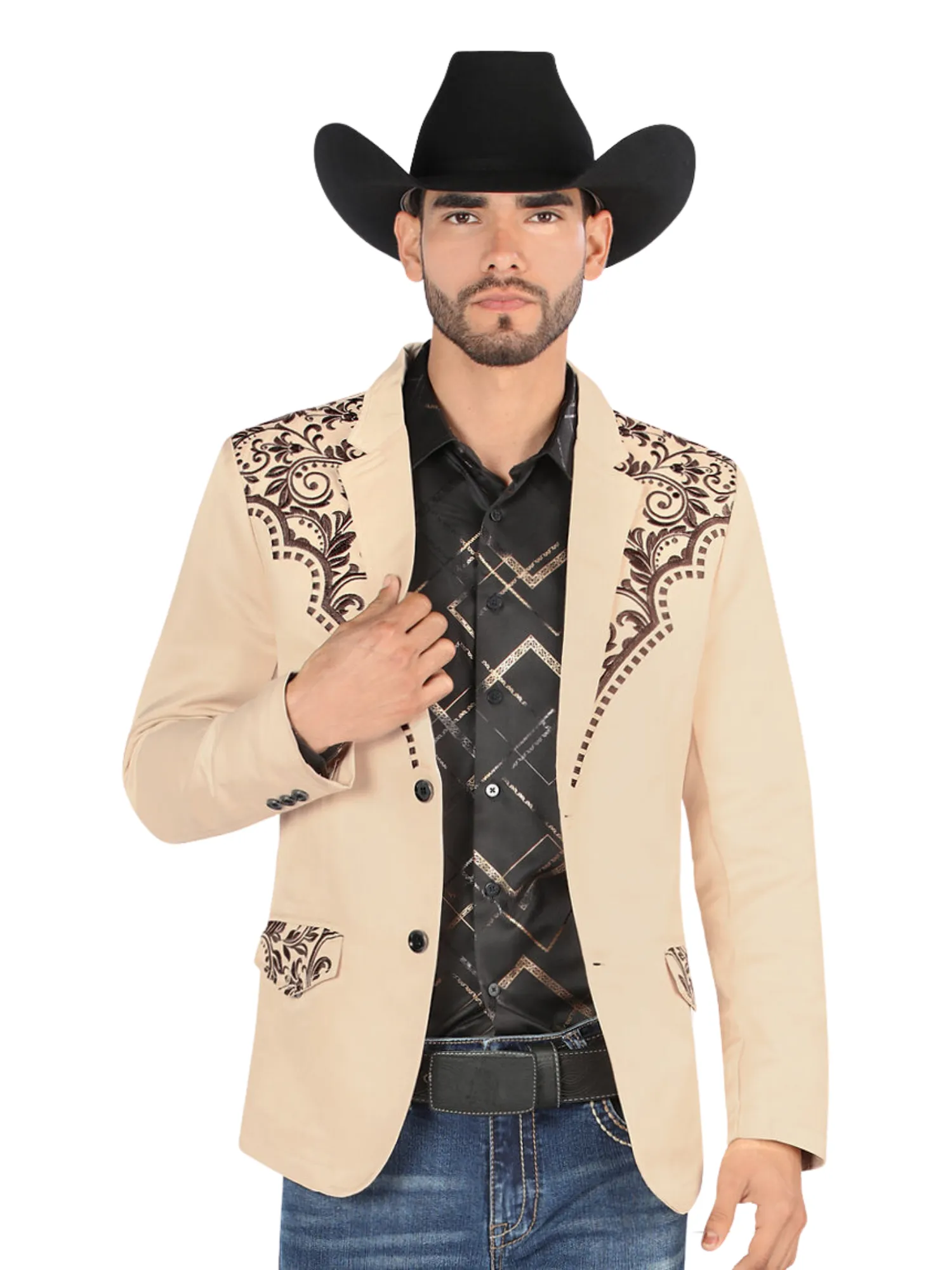 Saco Vaquero Bordado para Hombre 'Lamasini' - ID: 506