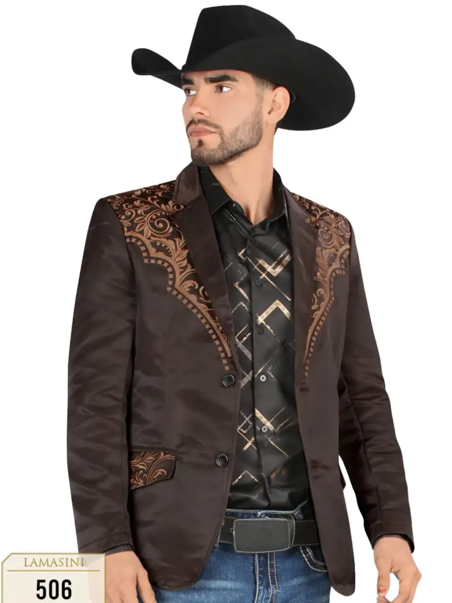 Saco Vaquero Bordado para Hombre 'Lamasini' - ID: 506