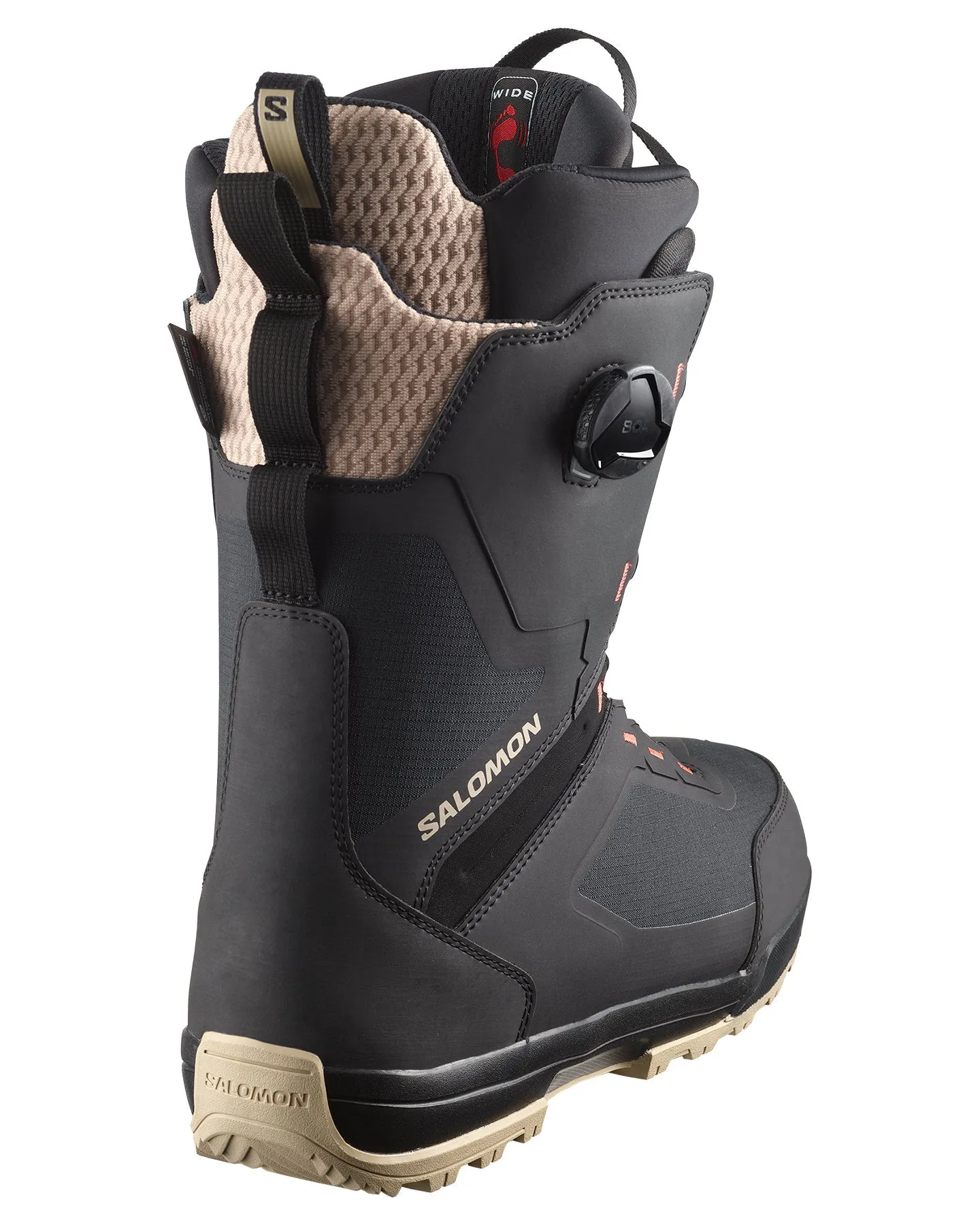 Salomon Echo Dual Boa Wide Snowboard Boot - Spray Green / Black / Hot Coral