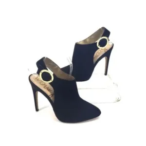 Sam Edelman Julian Black Suede Gold Buckle