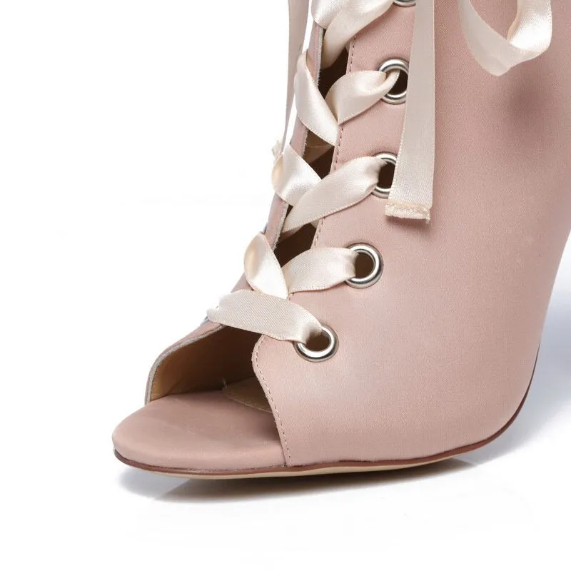 Sandals Bootie Hi-Heels "Tied Up"