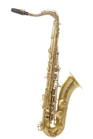 Schagerl Model 66 Bb Tenor Saxophone, with high F# key – Raw brass, unlacquered finish