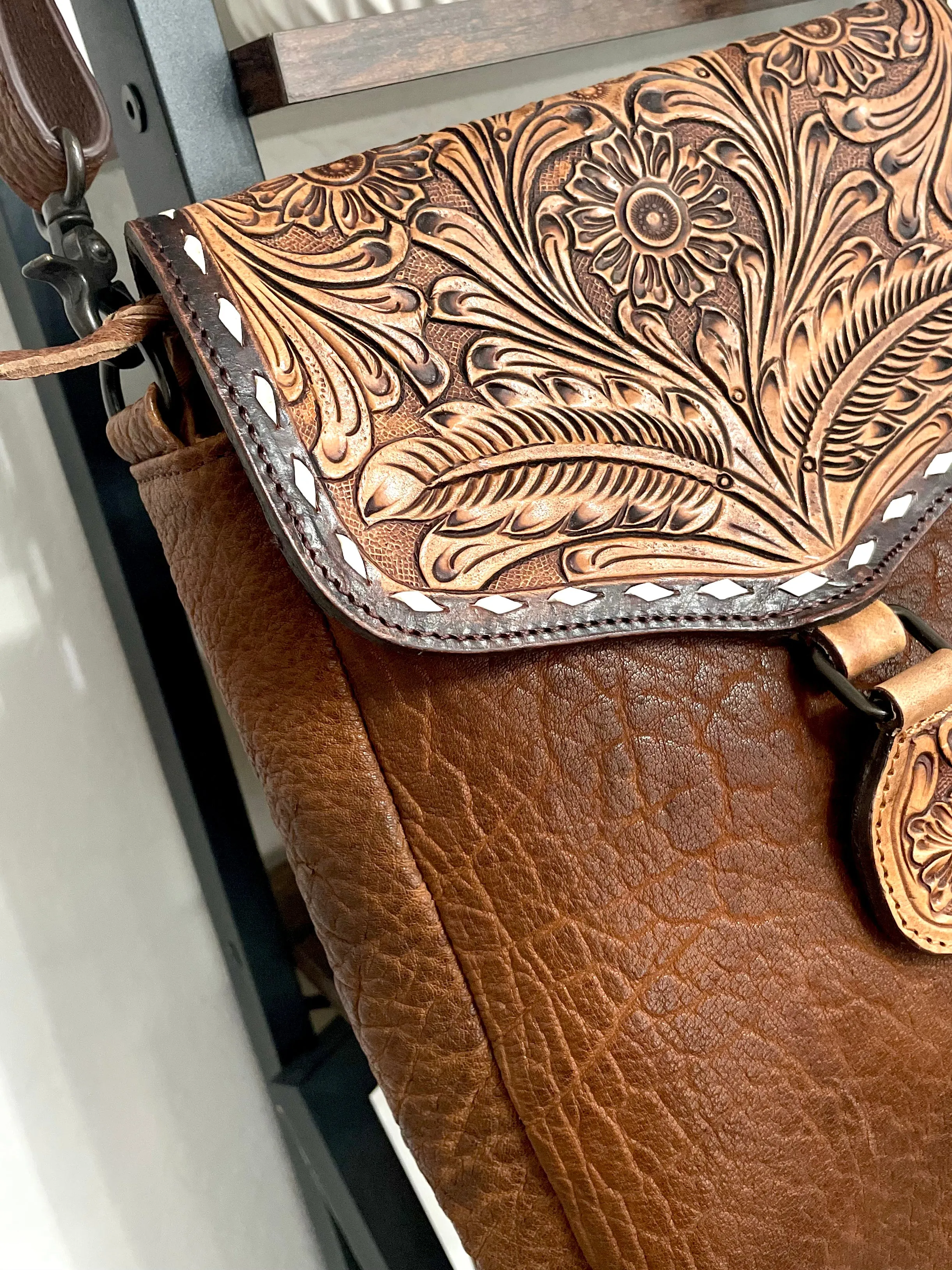 Sedona Leather Carryall Handbag