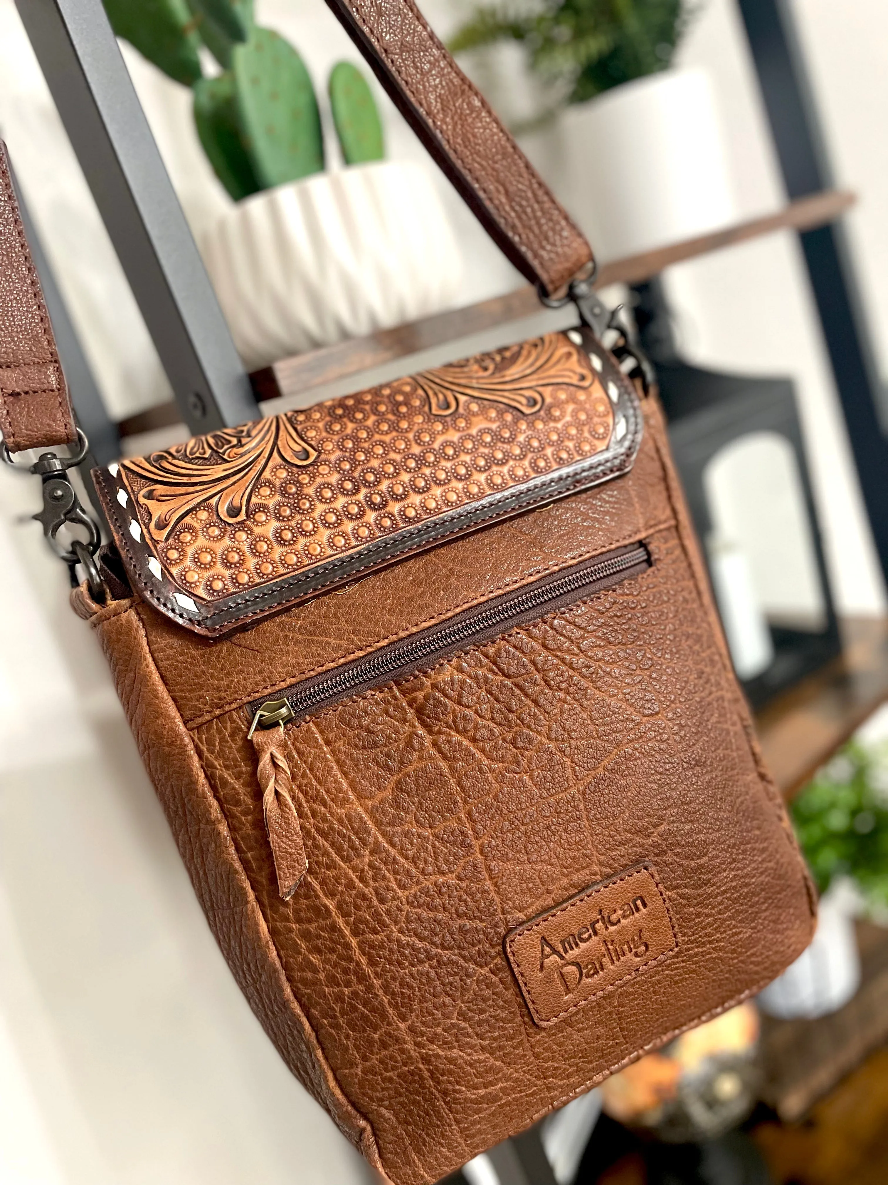 Sedona Leather Carryall Handbag
