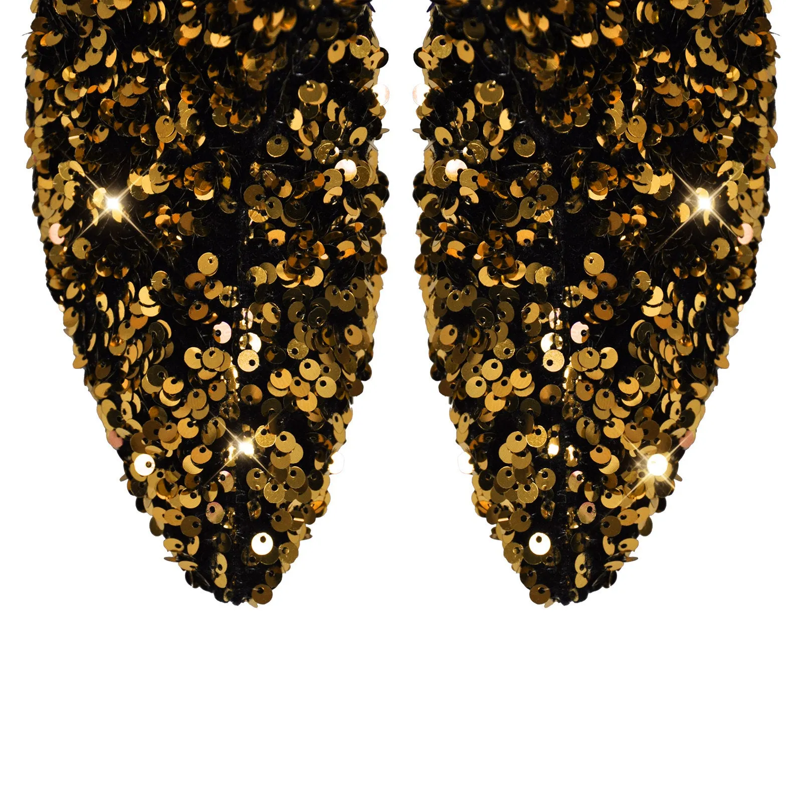 Sequins Pointed Toe Stiletto Thigh Boots