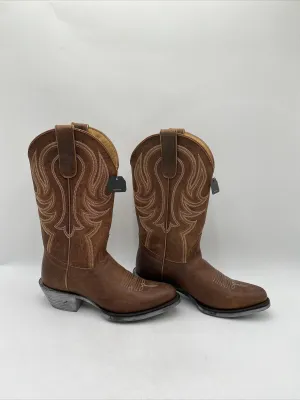 Shyanne MORGAN XERO GRAVITY Brown Leather Round Toe Western Boots Women’s 6.5M - Very Good